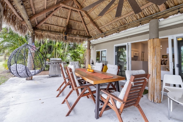 45 Misty Meadow Dr, Boynton Beach, FL 33436 - view of patio / terrace with area for grilling, a gazebo, and outdoor dining area