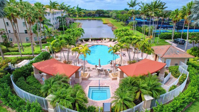5874 Crystal Shores Dr Unit 308, Boynton Beach, FL 33437 - community pool featuring a water view