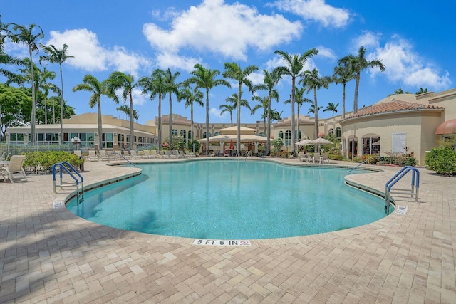 5874 Crystal Shores Dr Unit 308, Boynton Beach, FL 33437 - community pool with a patio