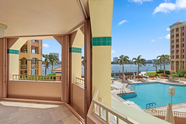 300 SE 5th Ave Unit 2050, Boca Raton, FL 33432 - view of pool with a water view