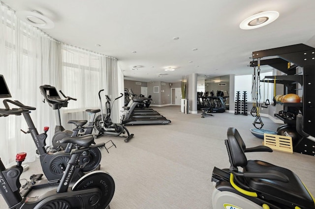 300 SE 5th Ave Unit 2050, Boca Raton, FL 33432 - exercise room with plenty of natural light