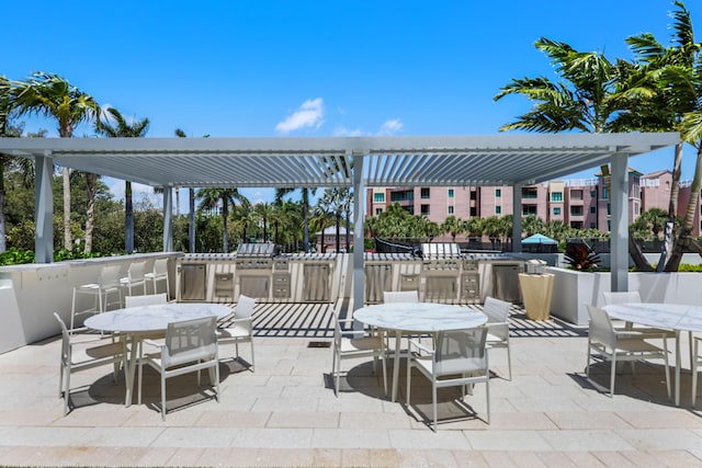 300 SE 5th Ave Unit 2050, Boca Raton, FL 33432 - view of patio featuring area for grilling, outdoor dining area, and a grill