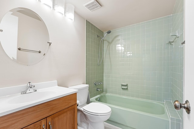 6534 Spring Bottom Way Unit 123, Boca Raton, FL 33433 - bathroom featuring toilet, visible vents, bathing tub / shower combination, and vanity
