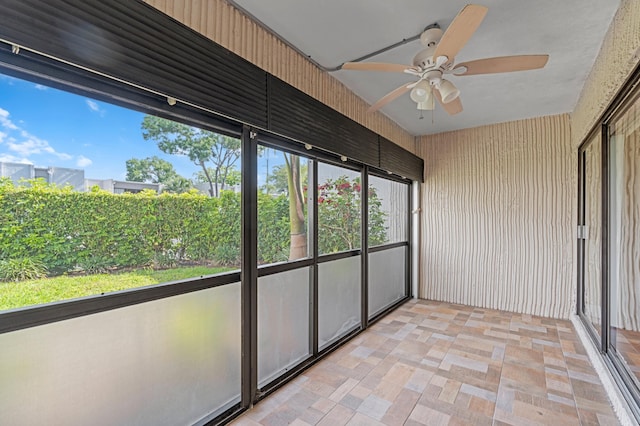 6534 Spring Bottom Way Unit 123, Boca Raton, FL 33433 - unfurnished sunroom with a ceiling fan