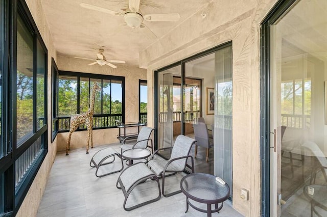 7546 La Paz Blvd Unit 408, Boca Raton, FL 33433 - sunroom / solarium featuring ceiling fan