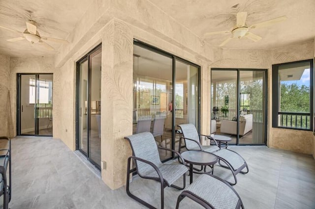 7546 La Paz Blvd Unit 408, Boca Raton, FL 33433 - sunroom / solarium with a ceiling fan