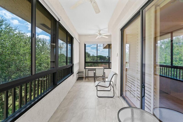 7546 La Paz Blvd Unit 408, Boca Raton, FL 33433 - sunroom with a ceiling fan