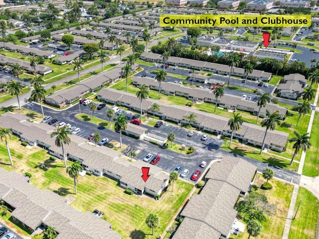 aerial view featuring a residential view