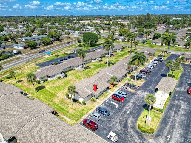 drone / aerial view with a residential view
