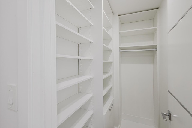 view of walk in closet