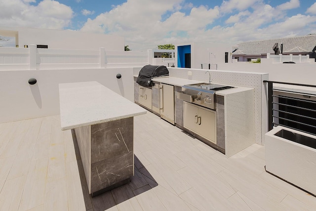 view of patio / terrace with grilling area and area for grilling