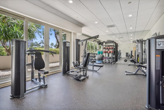 4201 N Ocean Blvd Unit 208, Boca Raton, FL 33431 - gym with recessed lighting