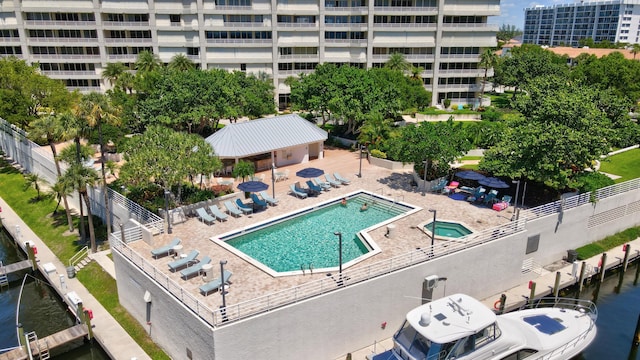 4201 N Ocean Blvd Unit 208, Boca Raton, FL 33431 - aerial view with a water view