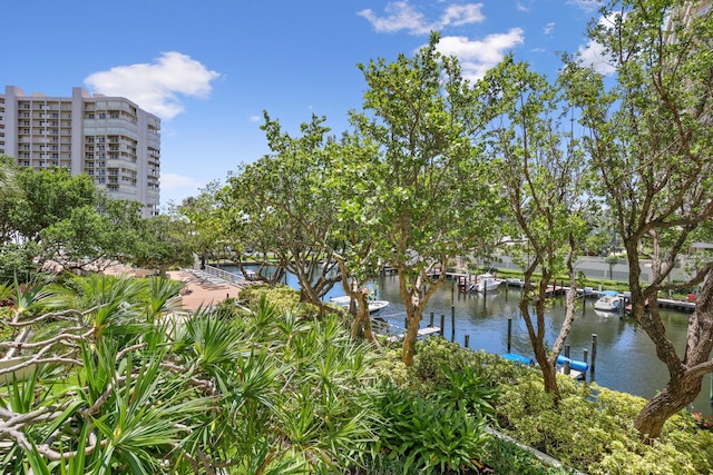 4201 N Ocean Blvd Unit 208, Boca Raton, FL 33431 - water view with a boat dock