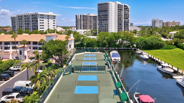 4201 N Ocean Blvd Unit 208, Boca Raton, FL 33431 - birds eye view of property with a water view and a city view