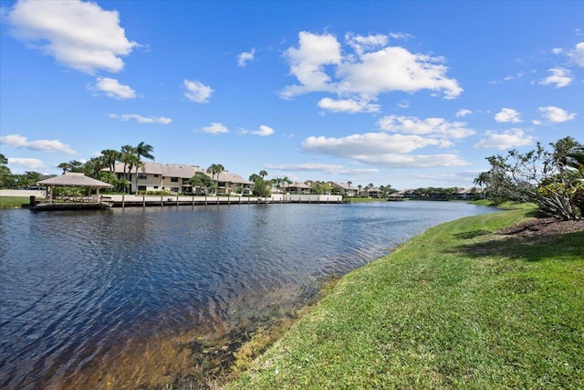 property view of water with a residential view