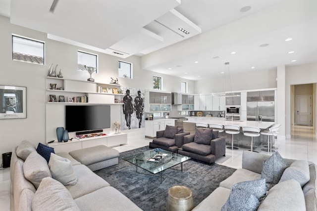 7339 NW 28th Way, Boca Raton, FL 33496 - living room with visible vents and recessed lighting