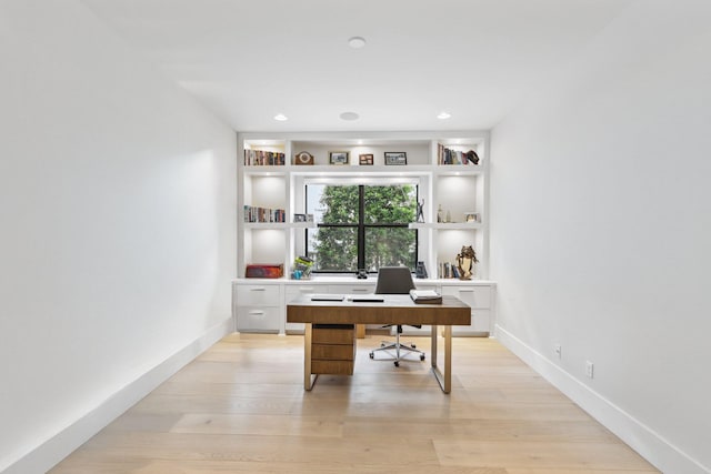 7339 NW 28th Way, Boca Raton, FL 33496 - office space with recessed lighting, baseboards, and light wood-style floors