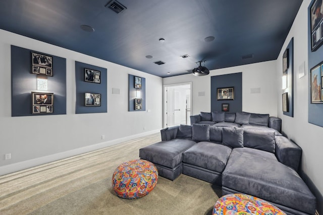 7339 NW 28th Way, Boca Raton, FL 33496 - cinema room with visible vents, baseboards, and carpet floors