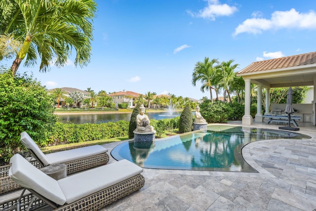 7339 NW 28th Way, Boca Raton, FL 33496 - view of pool featuring a patio and a water view