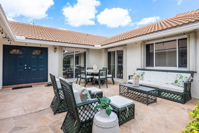 4511 Meadowlark Ln, Boynton Beach, FL 33436 - view of patio featuring an outdoor hangout area and outdoor dining area
