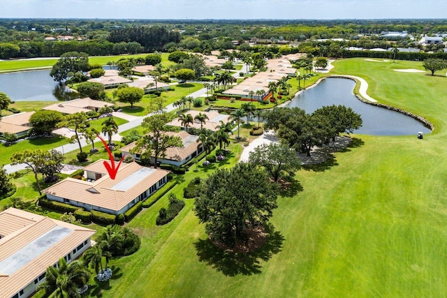 4511 Meadowlark Ln, Boynton Beach, FL 33436 - drone / aerial view featuring golf course view, a water view, and a residential view