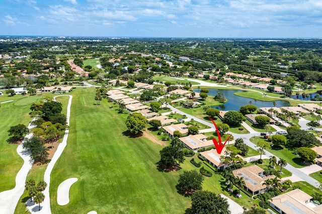4511 Meadowlark Ln, Boynton Beach, FL 33436 - drone / aerial view with view of golf course, a water view, and a residential view