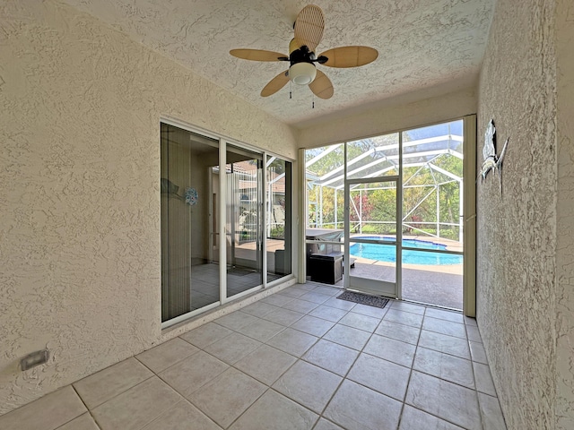 573 SW Saint Kitts St, Port Saint Lucie, FL 34953 - unfurnished sunroom with a ceiling fan