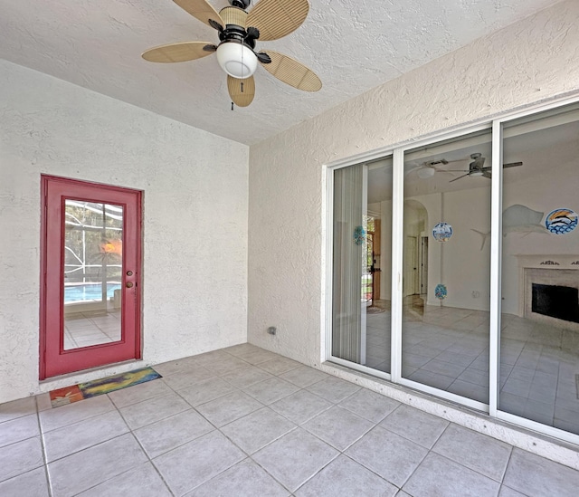 573 SW Saint Kitts St, Port Saint Lucie, FL 34953 - view of patio / terrace featuring ceiling fan
