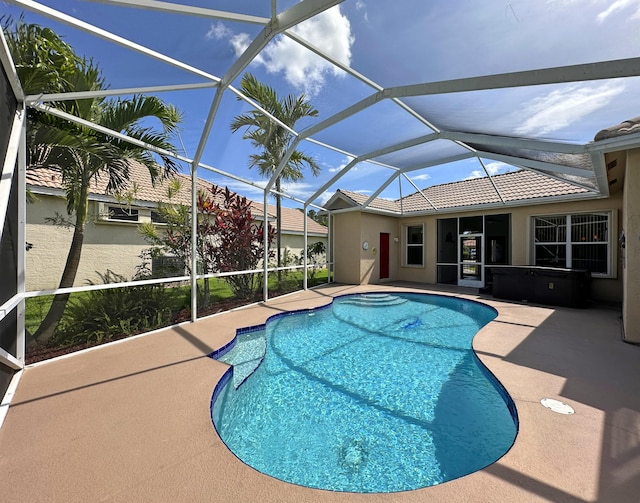 573 SW Saint Kitts St, Port Saint Lucie, FL 34953 - outdoor pool featuring a patio area and a lanai