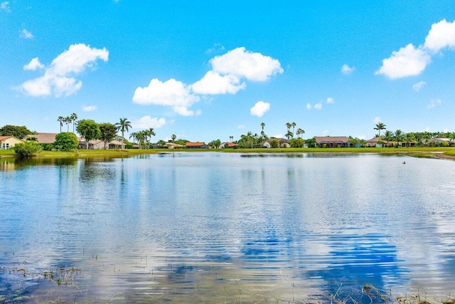 property view of water with a residential view