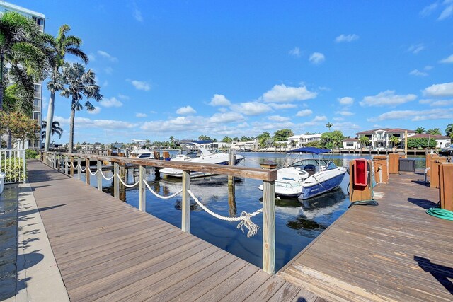 3212 S Ocean Blvd Unit 404-A, Highland Beach, FL 33487 - dock area featuring a water view