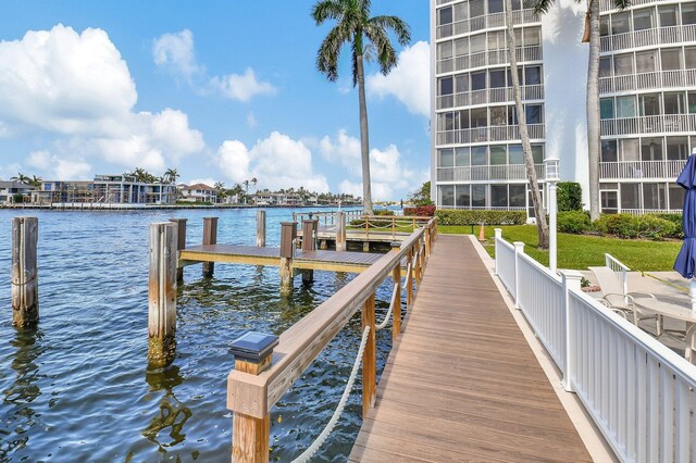 3212 S Ocean Blvd Unit 404-A, Highland Beach, FL 33487 - dock with a water view