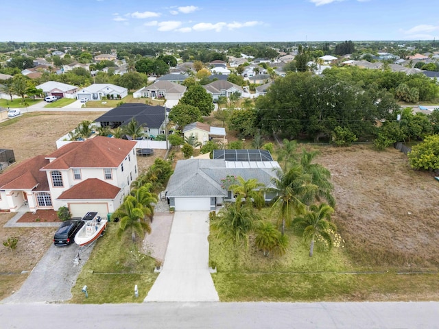 aerial view with a residential view
