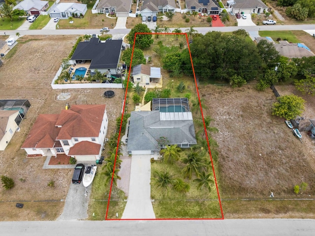 birds eye view of property featuring a residential view