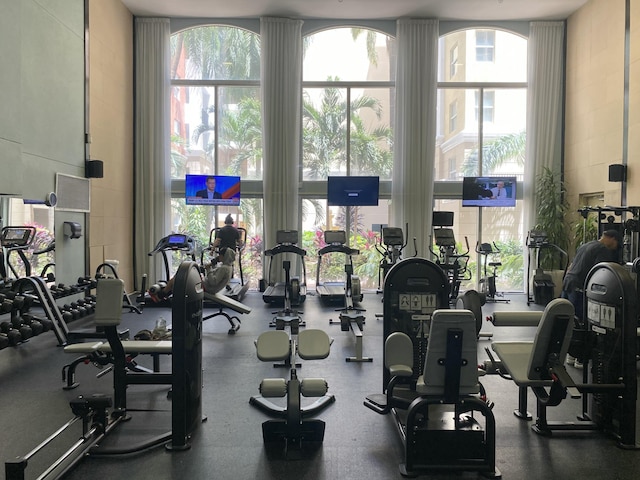view of workout area