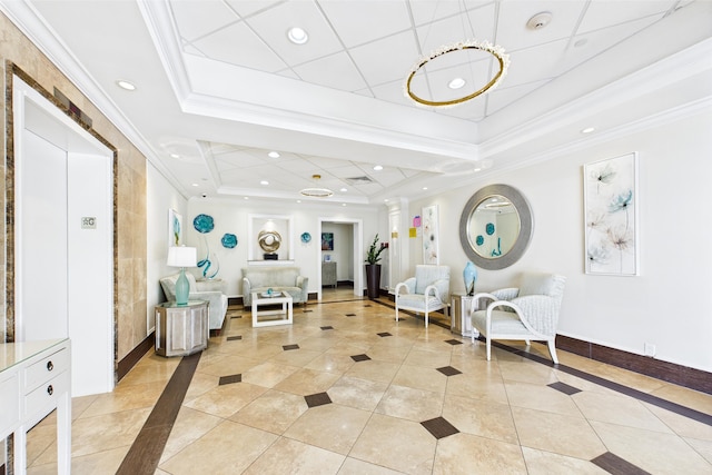 building lobby with visible vents