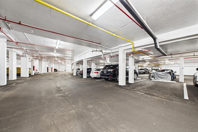 view of parking garage