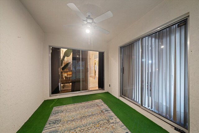 exterior space with golf simulator