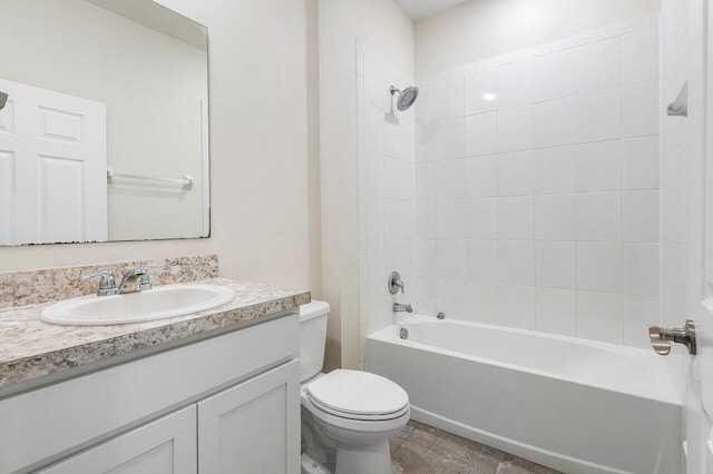 6056 NW Regent St, Port Saint Lucie, FL 34983 - full bath with toilet, shower / bathing tub combination, and vanity