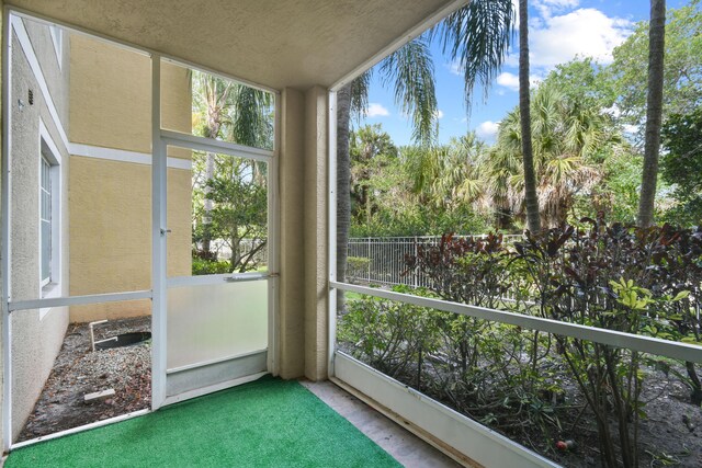 6565 Emerald Dunes Dr Unit 108, West Palm Beach, FL 33411 - view of unfurnished sunroom