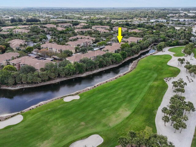 6565 Emerald Dunes Dr Unit 108, West Palm Beach, FL 33411 - bird's eye view with a residential view, a water view, and golf course view