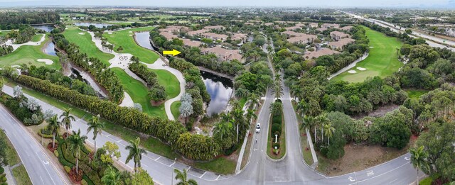 6565 Emerald Dunes Dr Unit 108, West Palm Beach, FL 33411 - birds eye view of property featuring a water view, a residential view, and golf course view