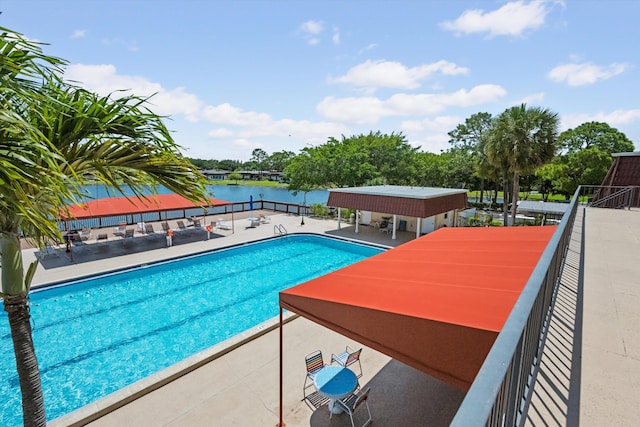 208 Cape Cod Cir, Lake Worth, FL 33467 - community pool with a water view and a patio area