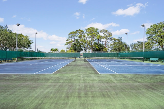 208 Cape Cod Cir, Lake Worth, FL 33467 - view of tennis court featuring community basketball court and fence