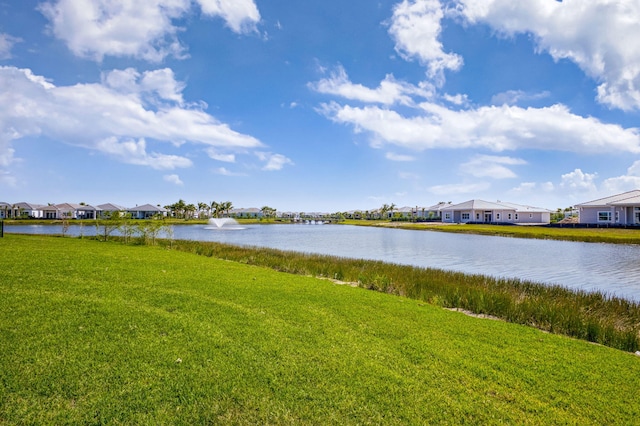 property view of water with a residential view