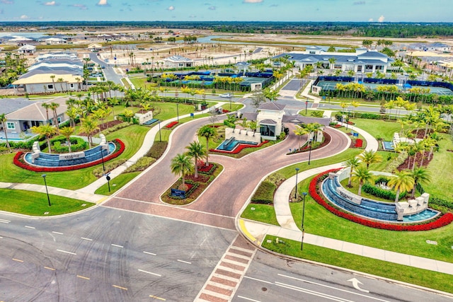 bird's eye view with a residential view