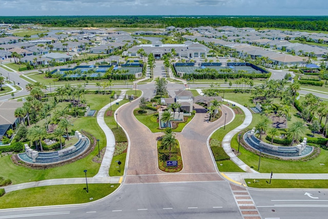 drone / aerial view with a residential view