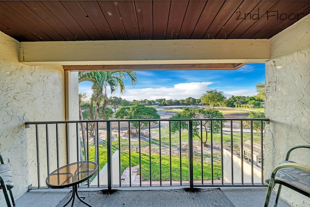 view of balcony