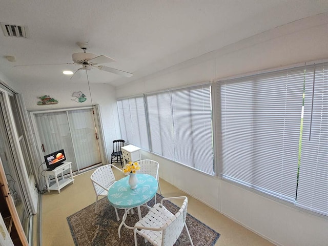 sunroom with visible vents